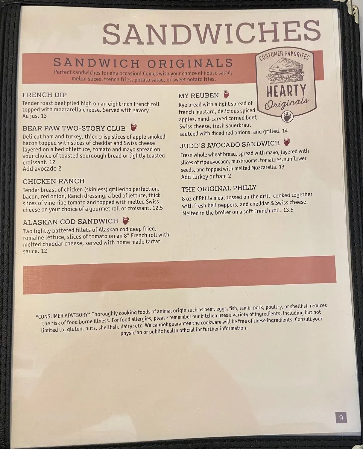 Menu 5