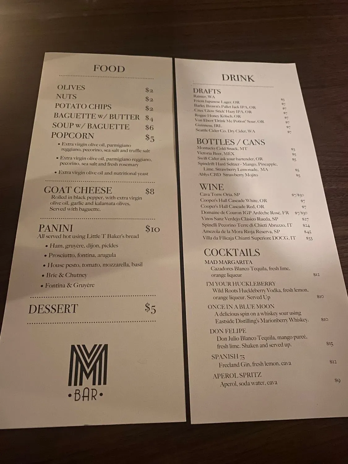 Menu 1