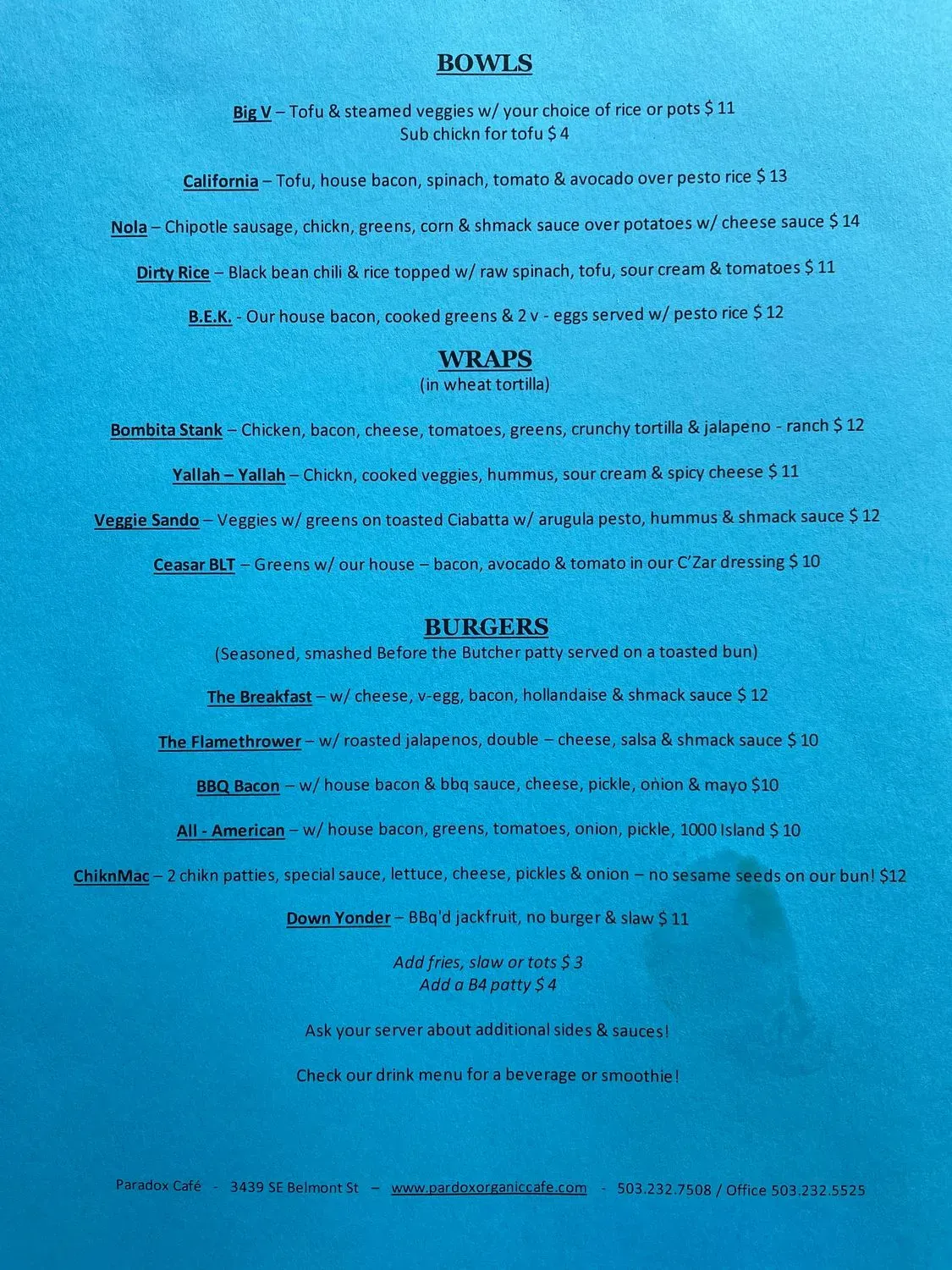 Menu 1