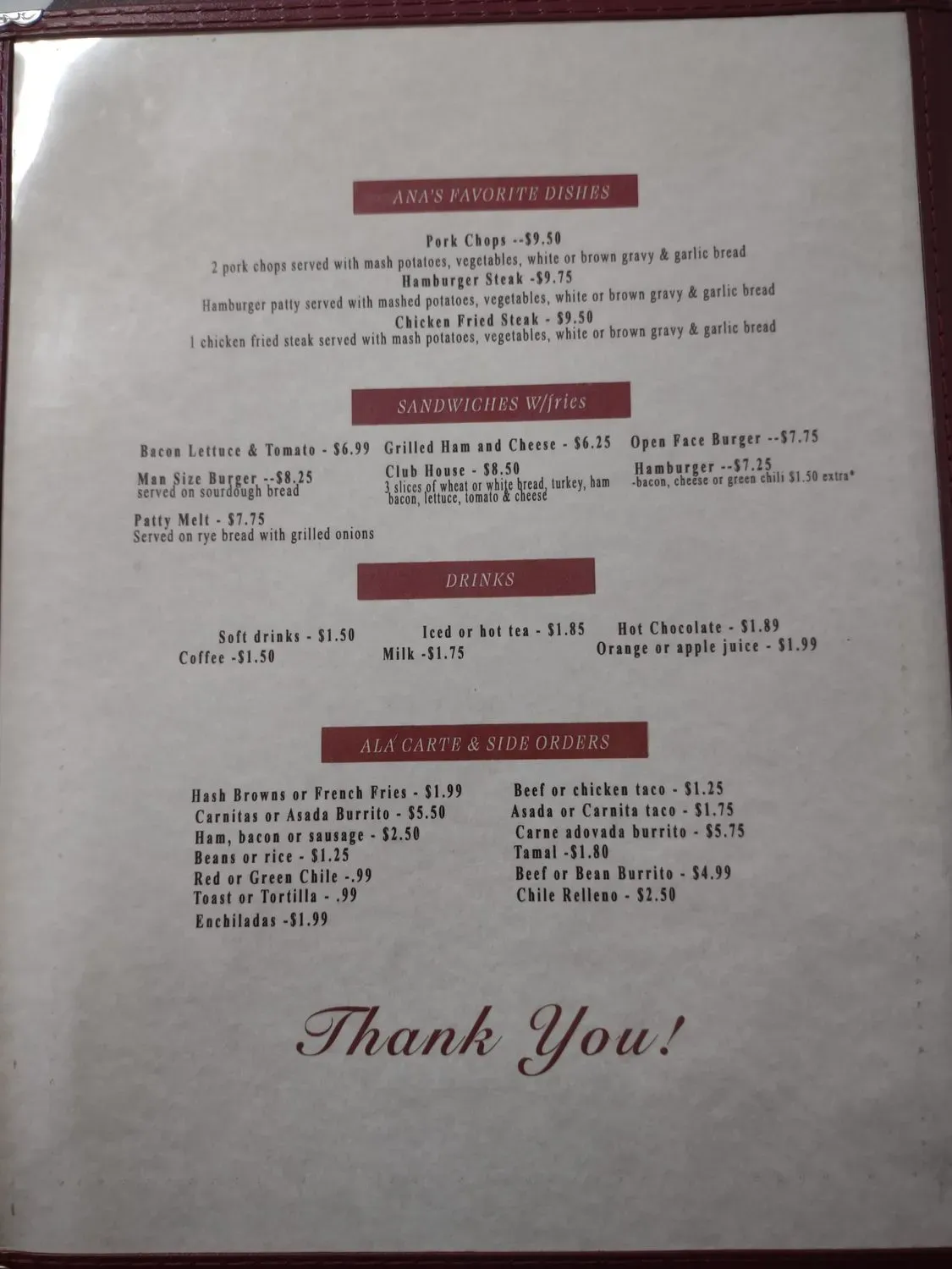 Menu 1