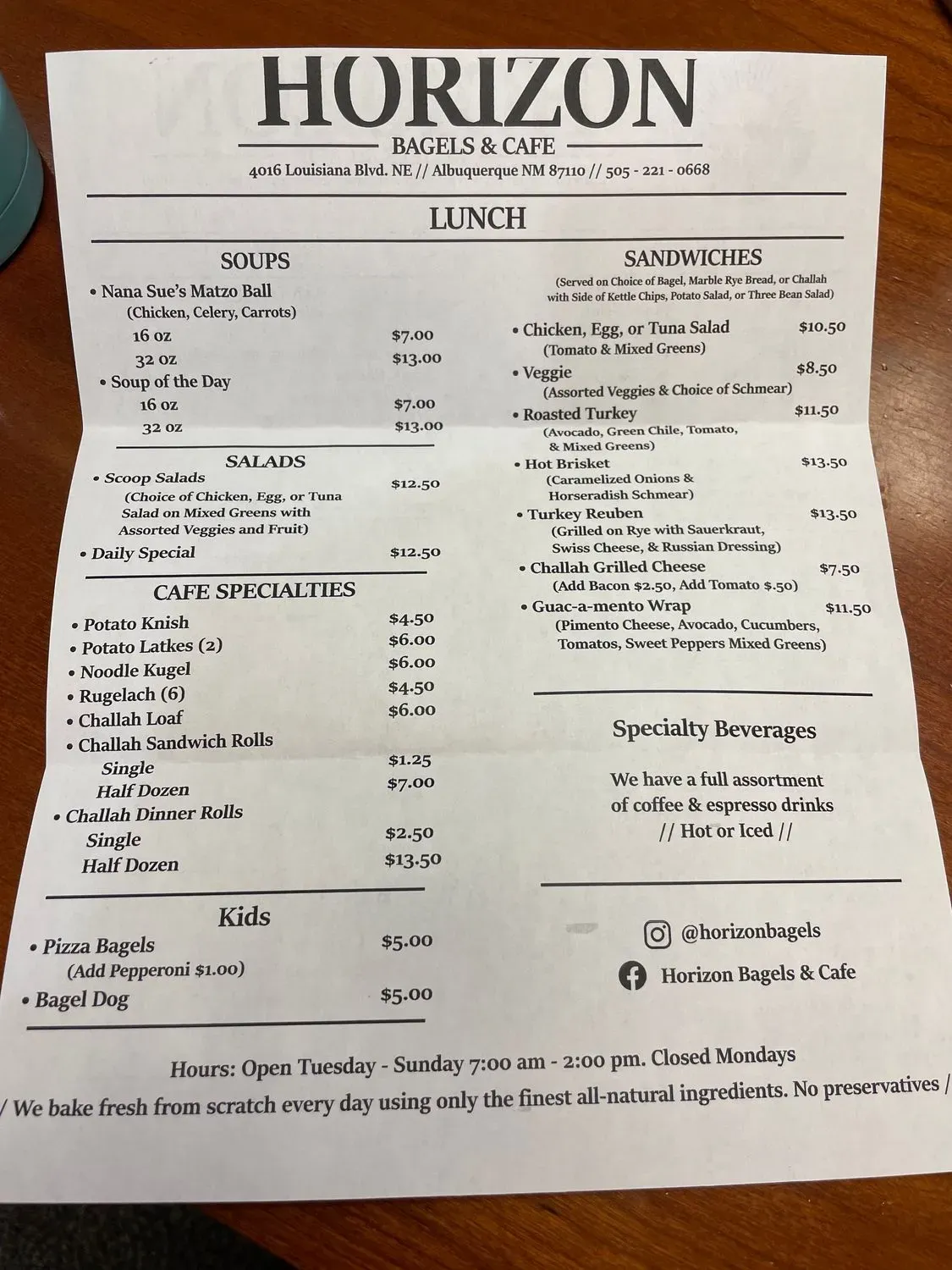 Menu 2