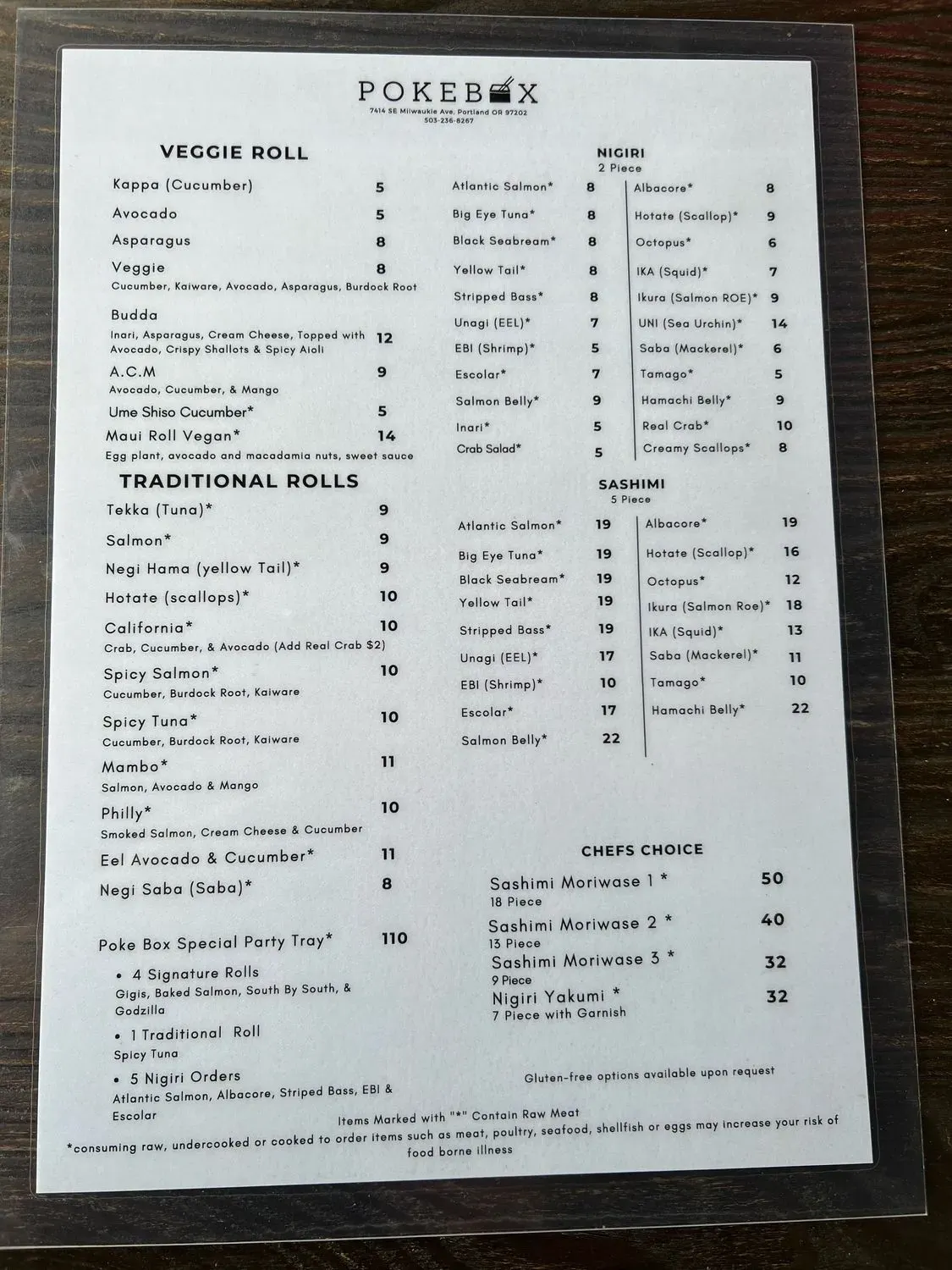 Menu 1