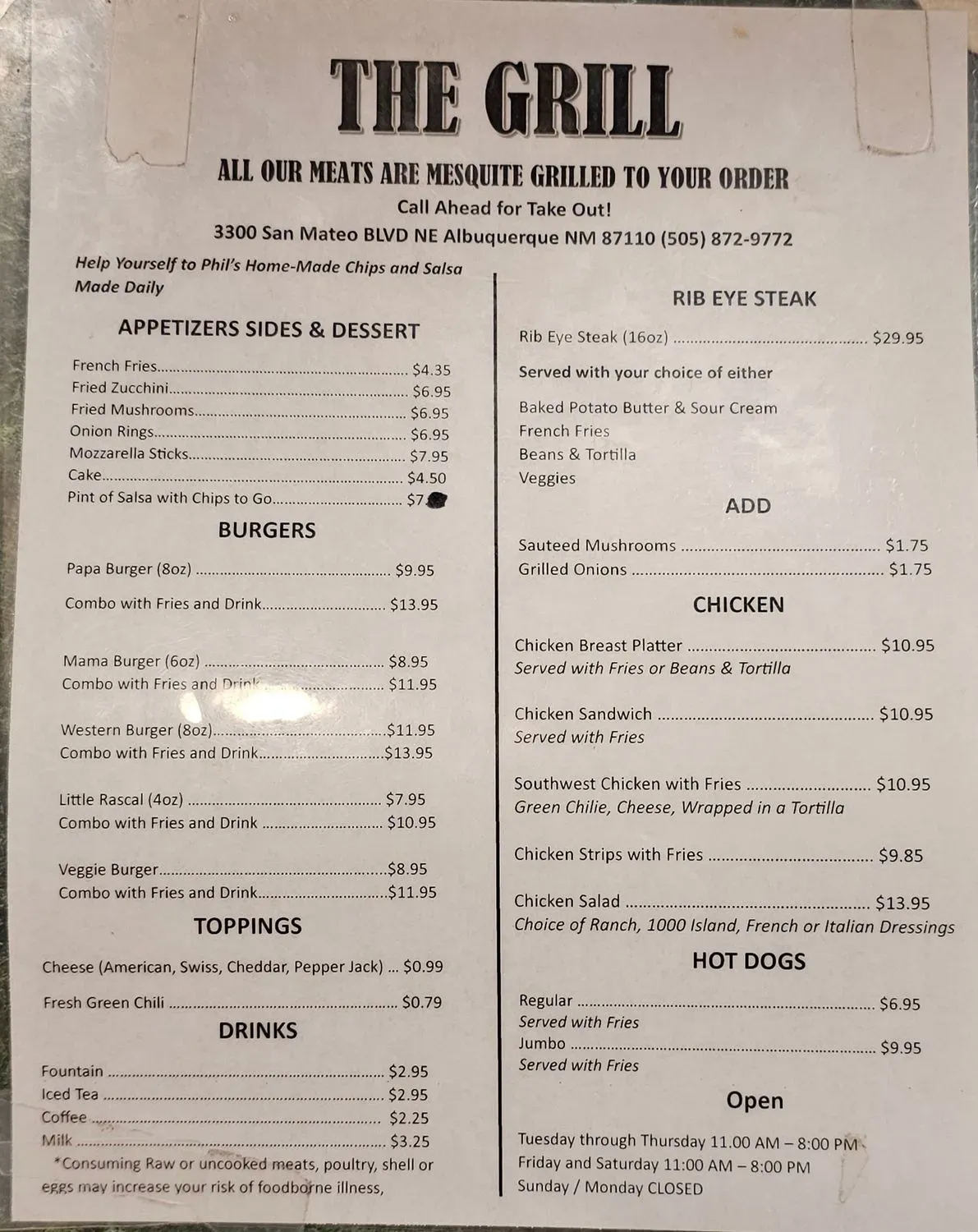 Menu 1