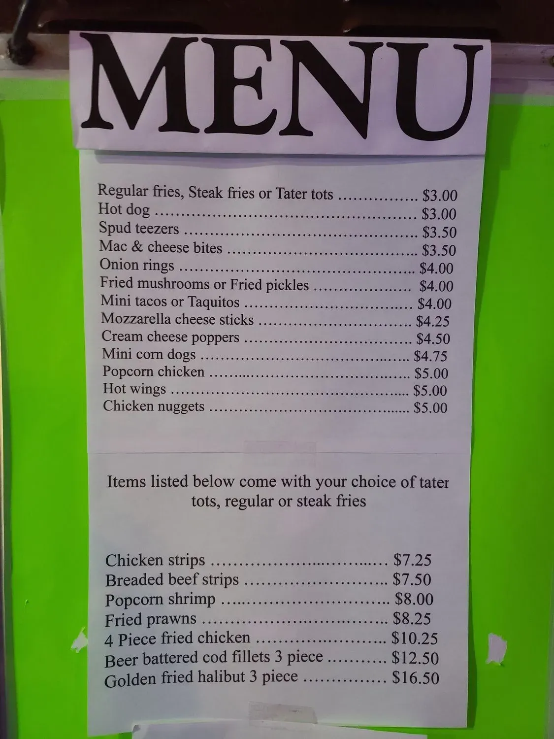 Menu 1