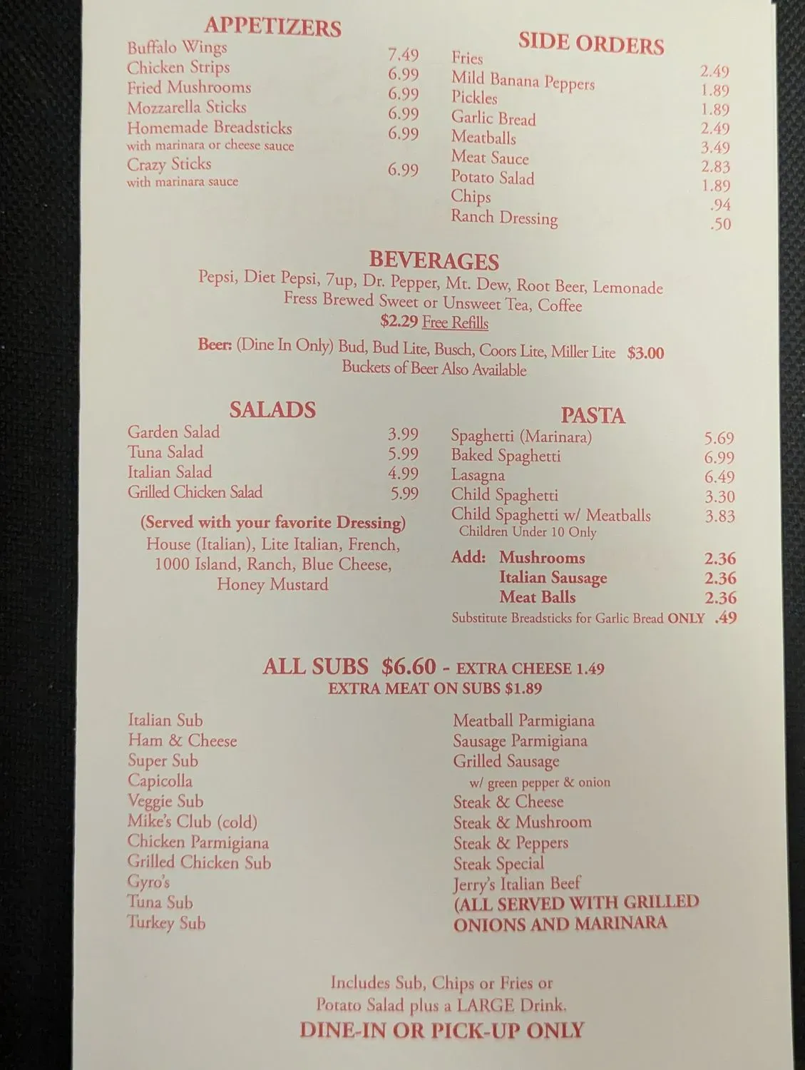 Menu 1