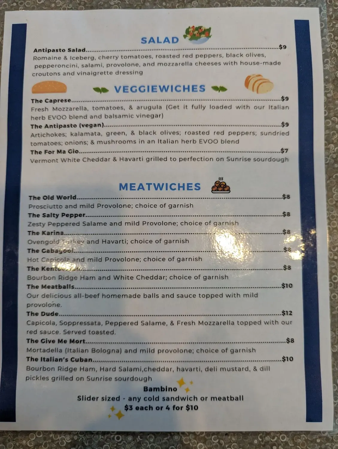 Menu 1