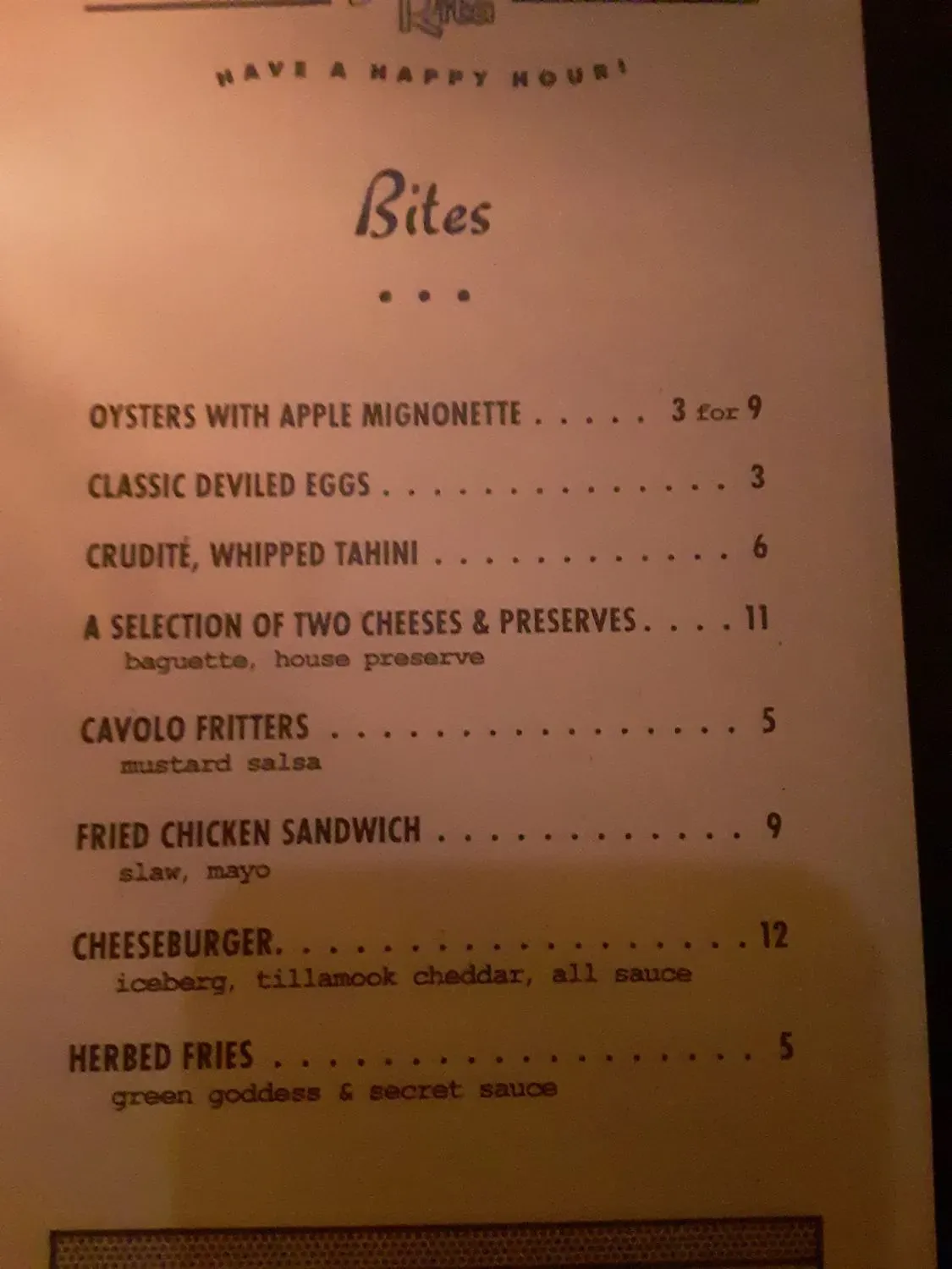 Menu 5