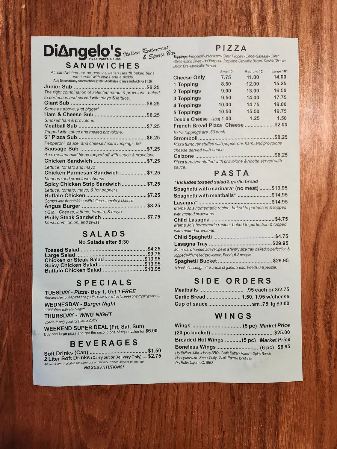 Menu 1