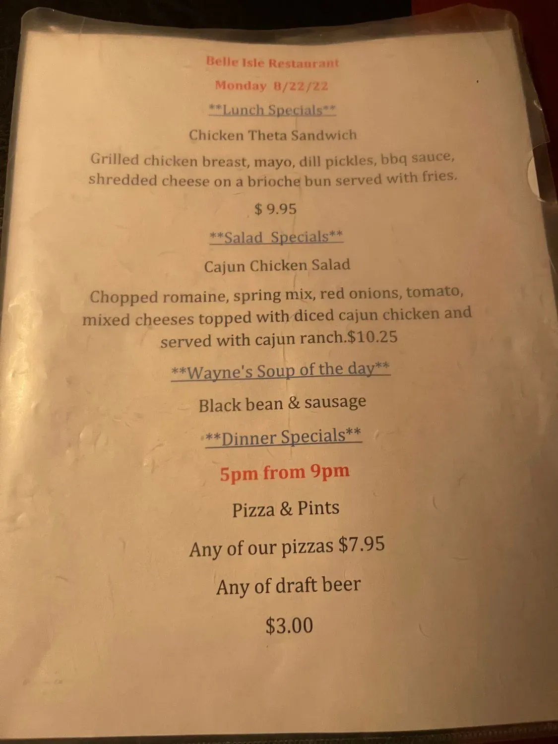 Menu 1