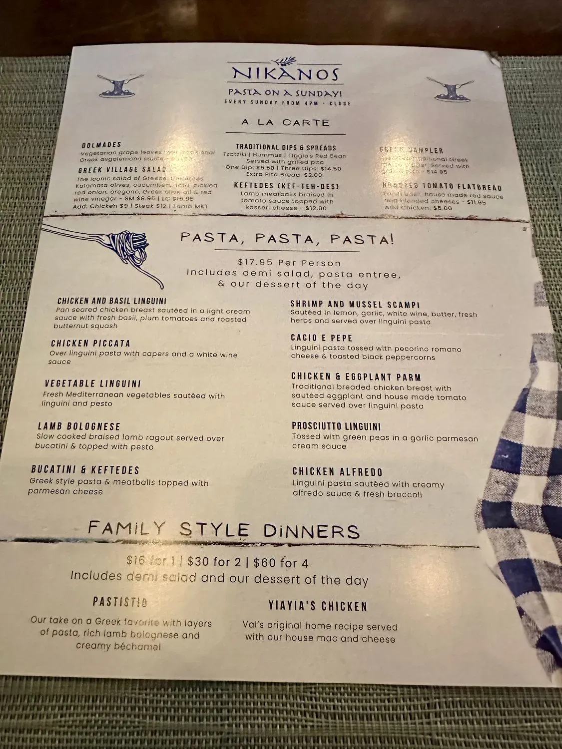 Menu 1