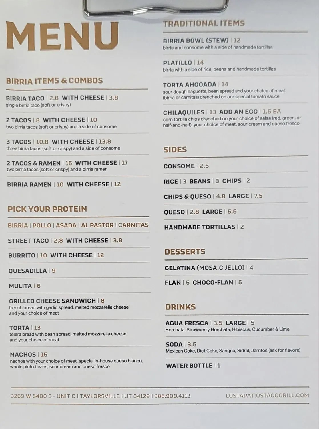 Menu 1