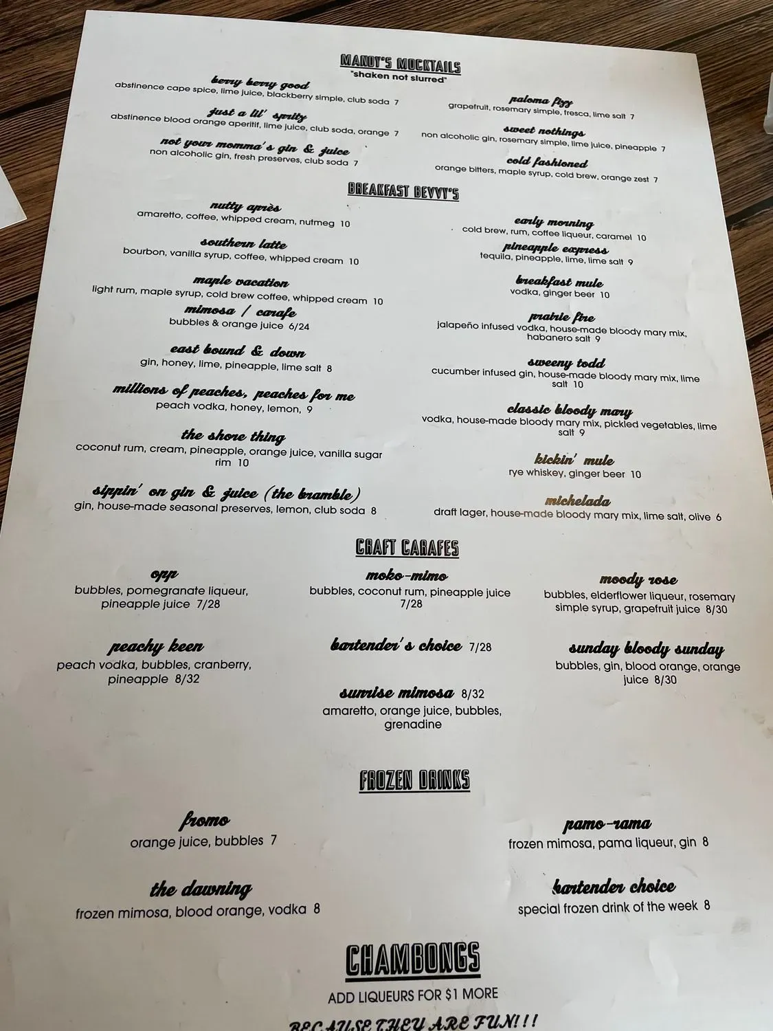 Menu 5