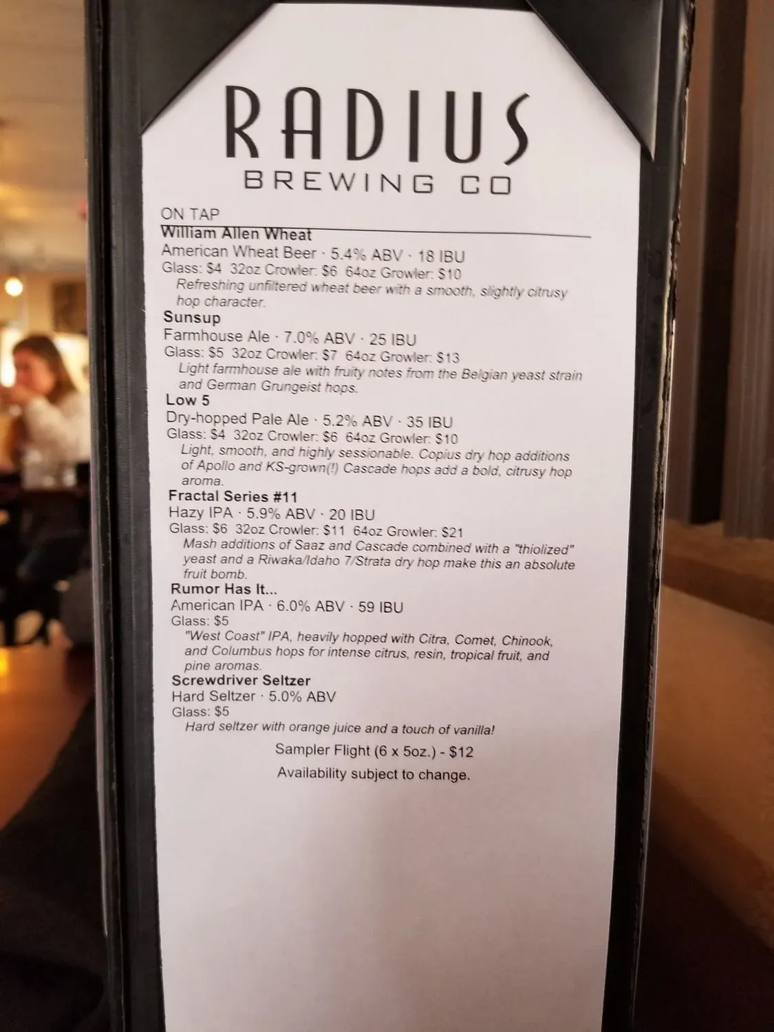 Menu 5