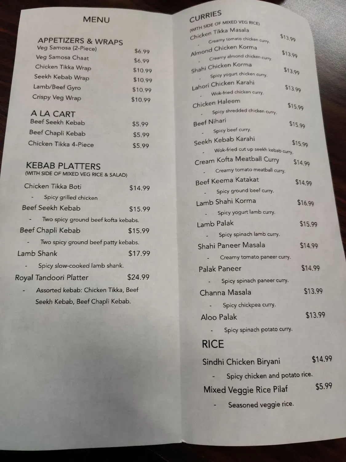 Menu 5