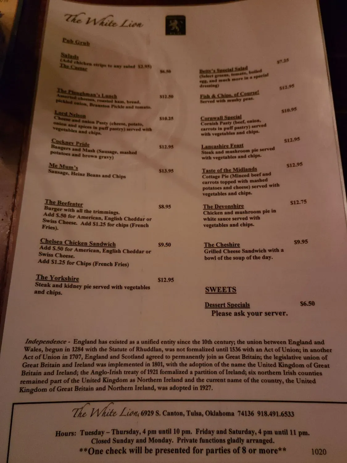 Menu 6