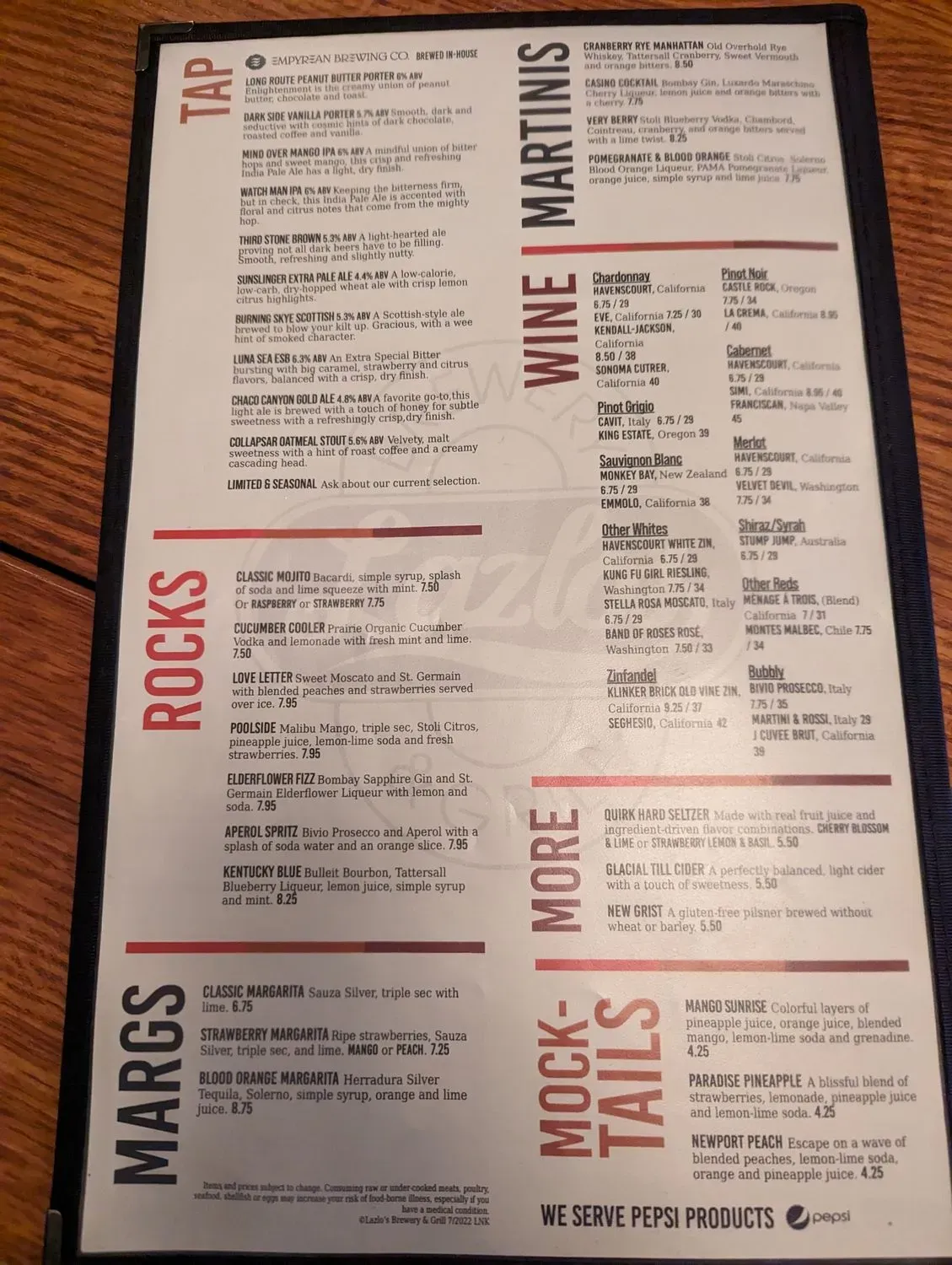 Menu 5