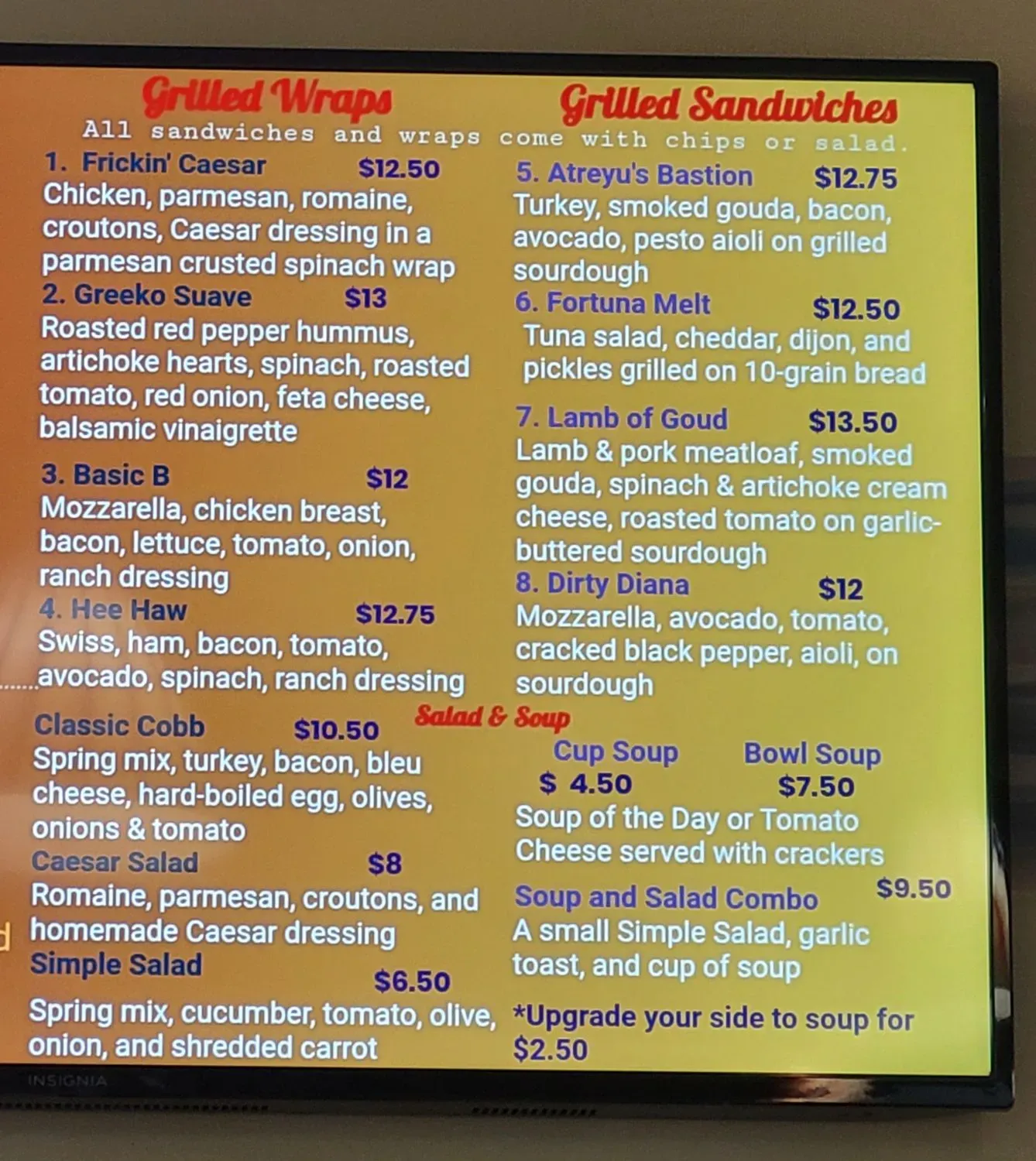 Menu 1