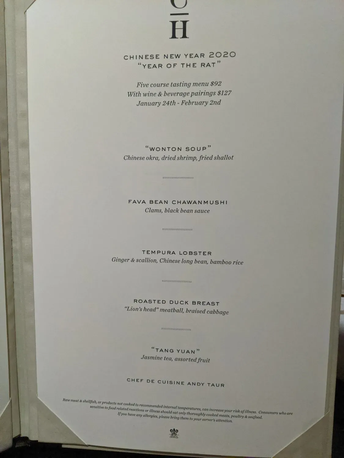 Menu 5