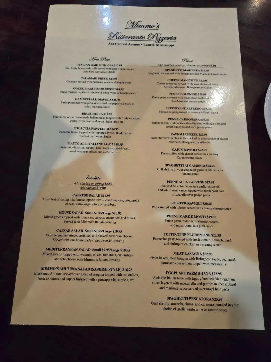 Menu 2