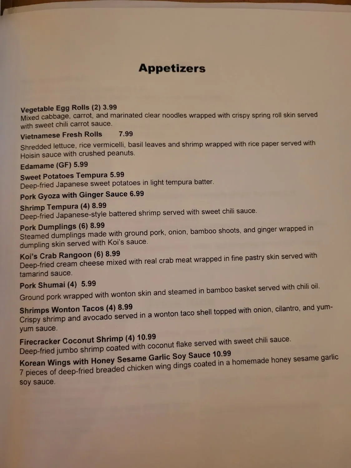 Menu 5