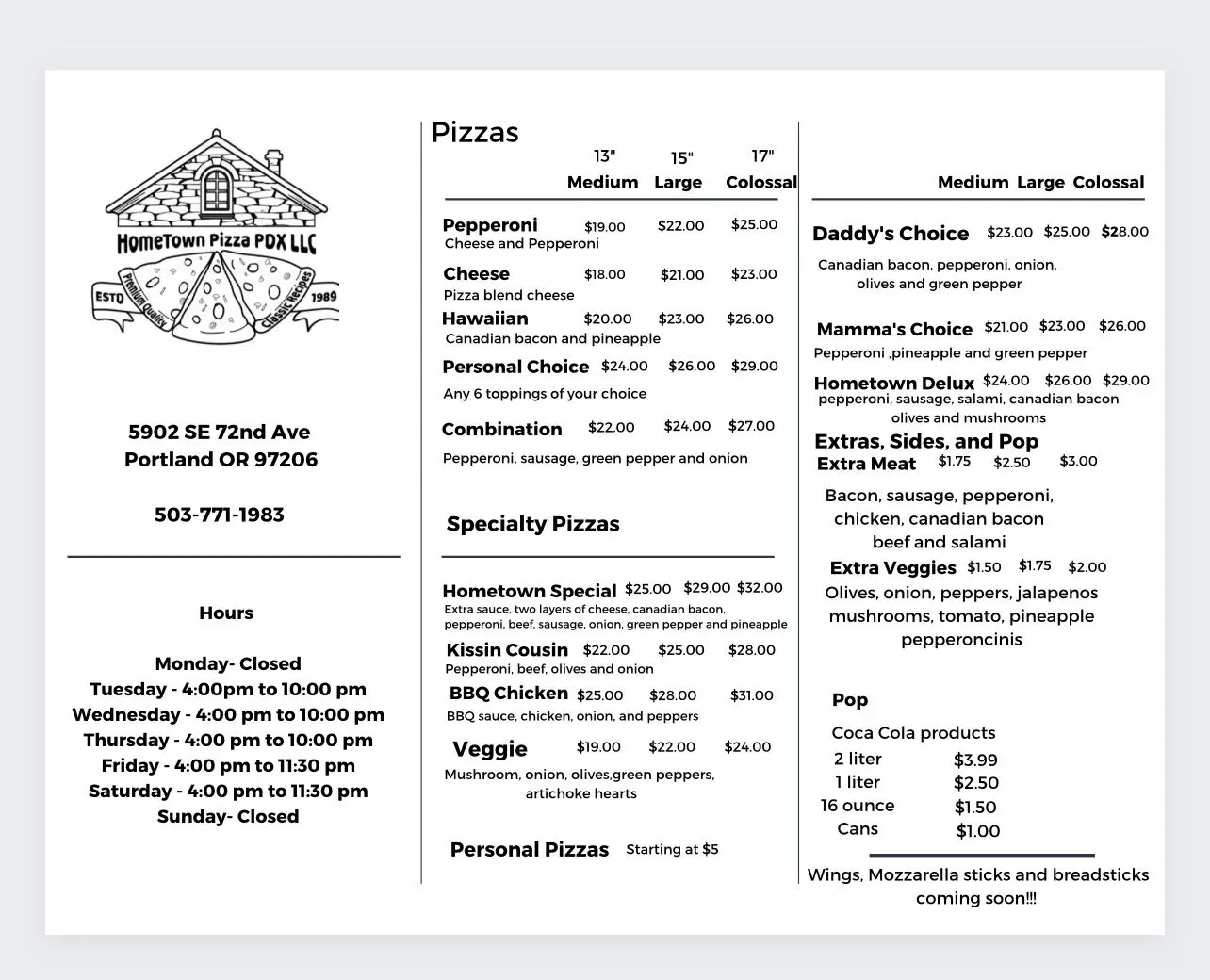 Menu 1