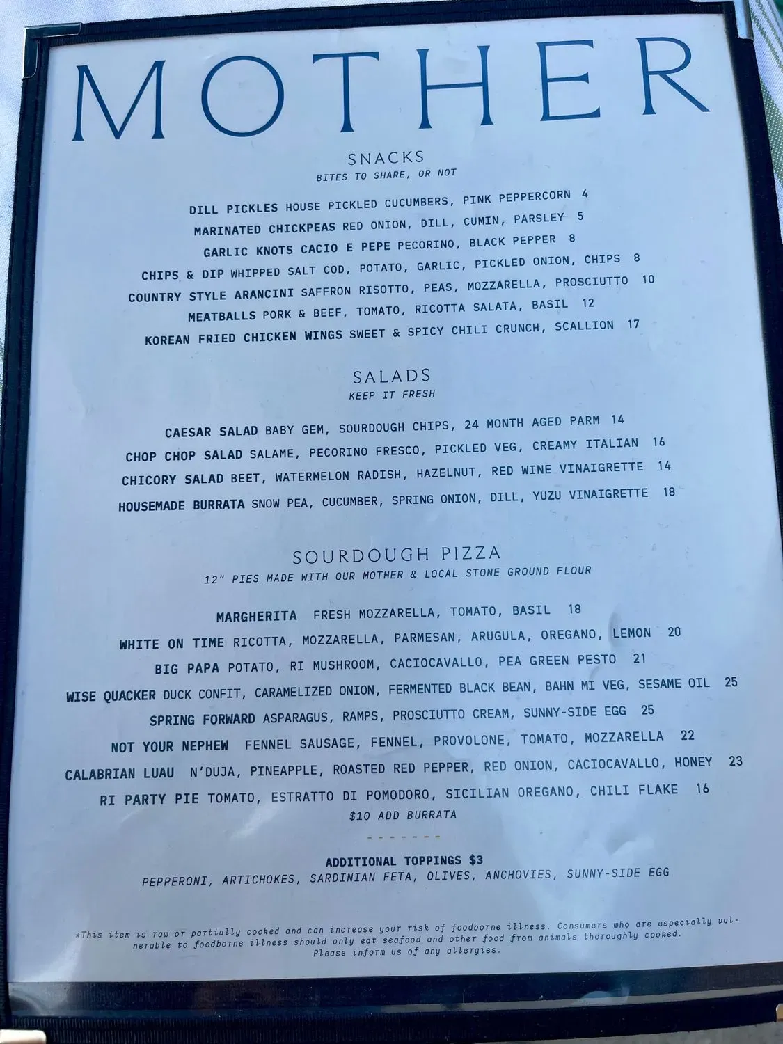 Menu 1