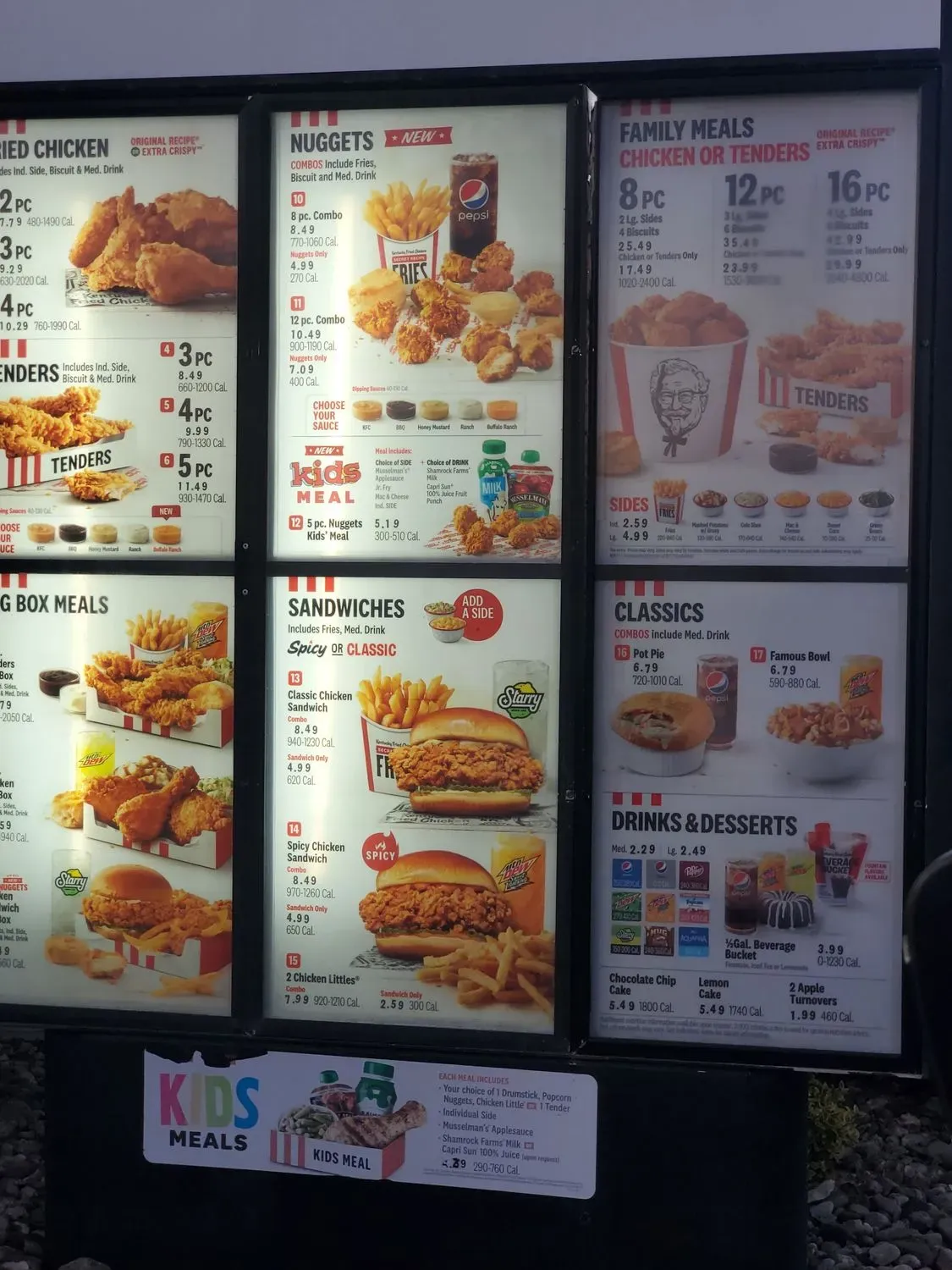 KFC Menu - Updated October 2025