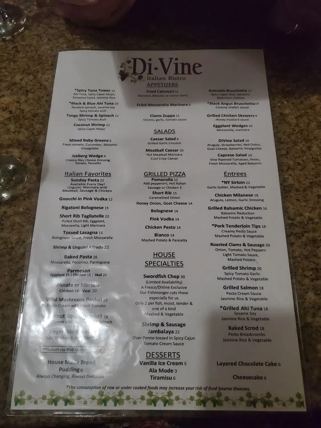 Menu 1