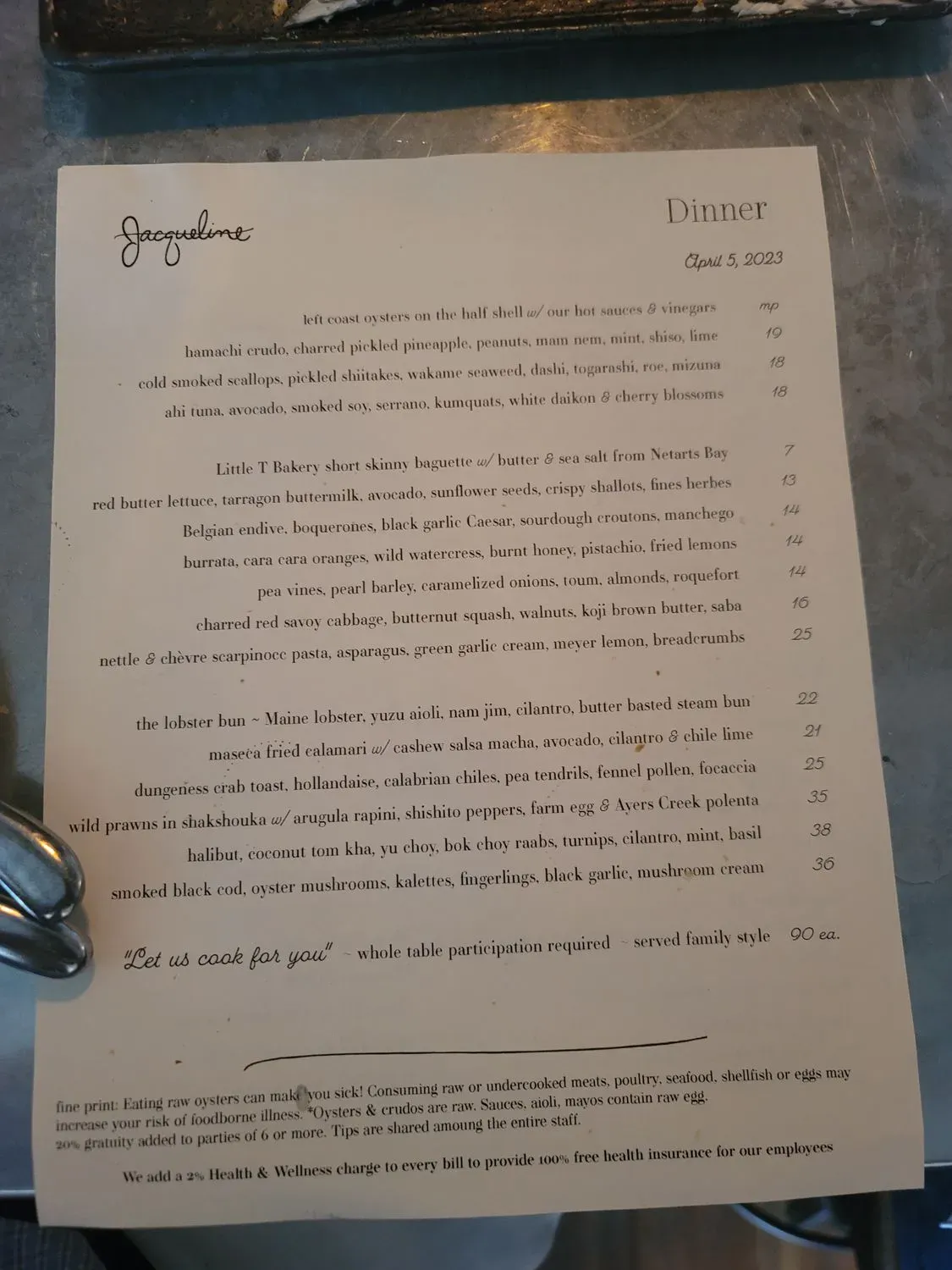 Menu 4