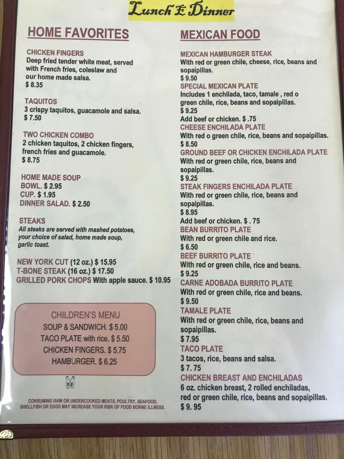 Menu 6