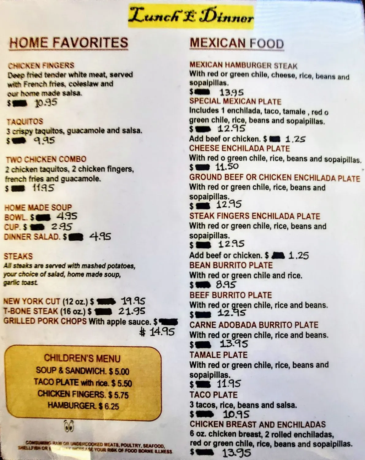 Menu 1