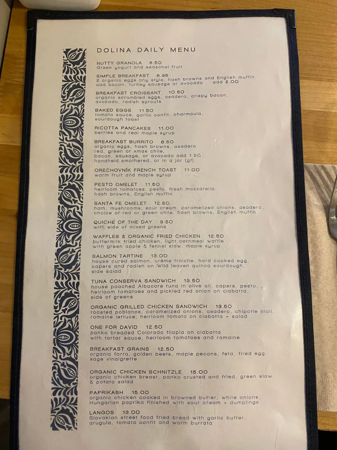 Menu 4