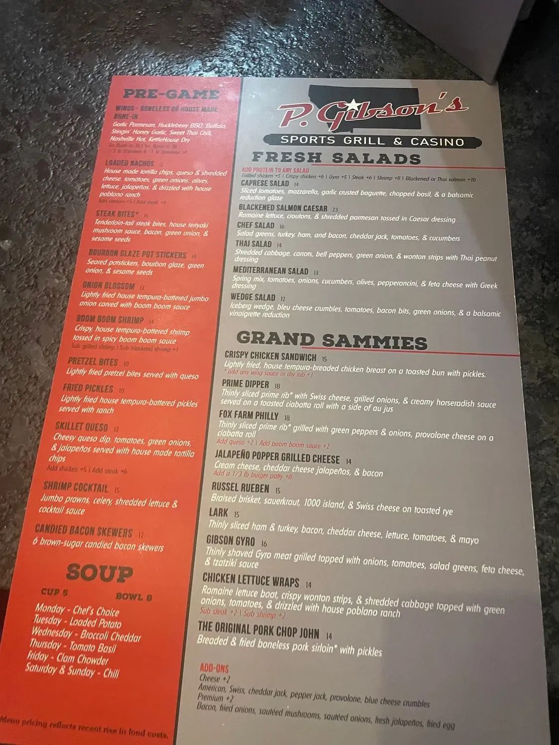 Menu 1