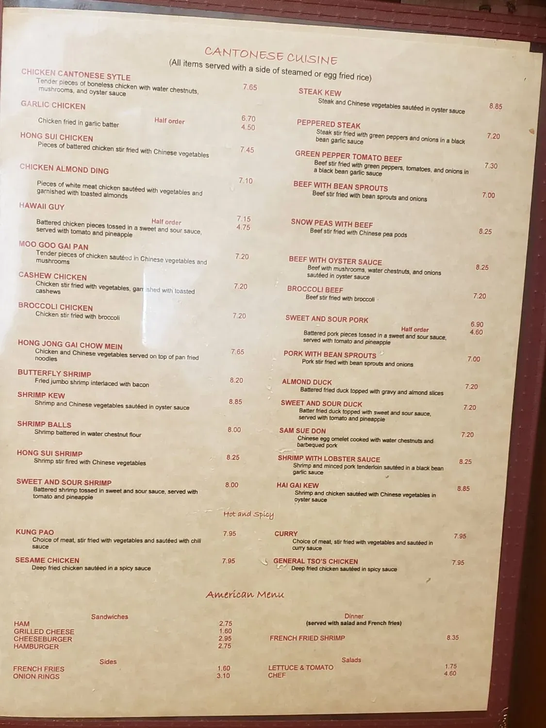 Menu 5