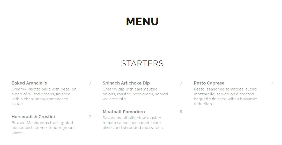 Menu 5