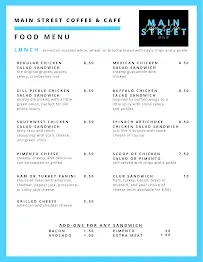 Main Street Coffee & Cafe Menu - Updated October 2025