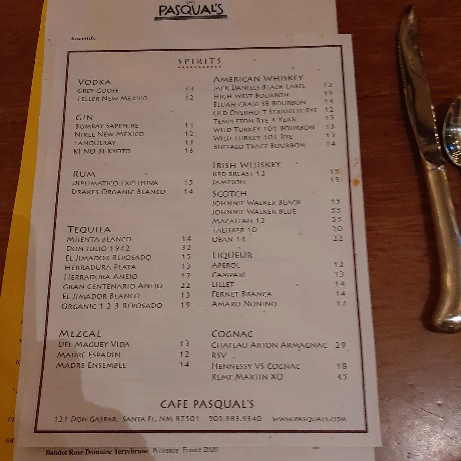 Menu 5