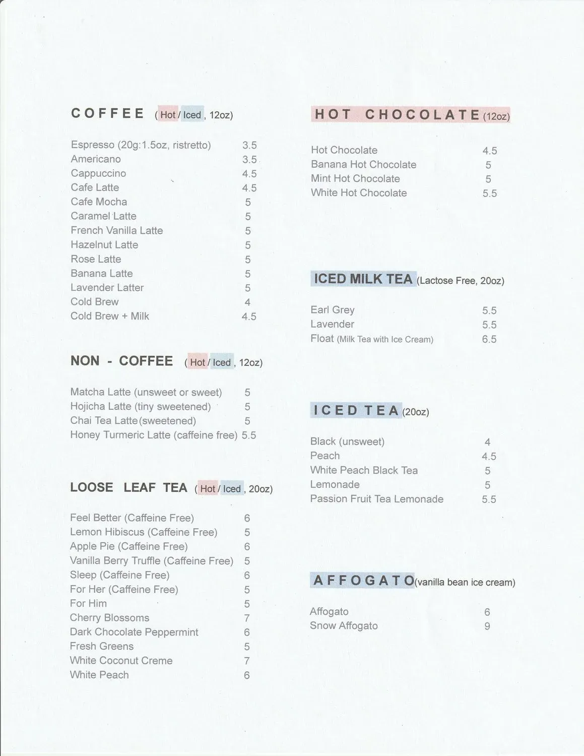 Menu 1