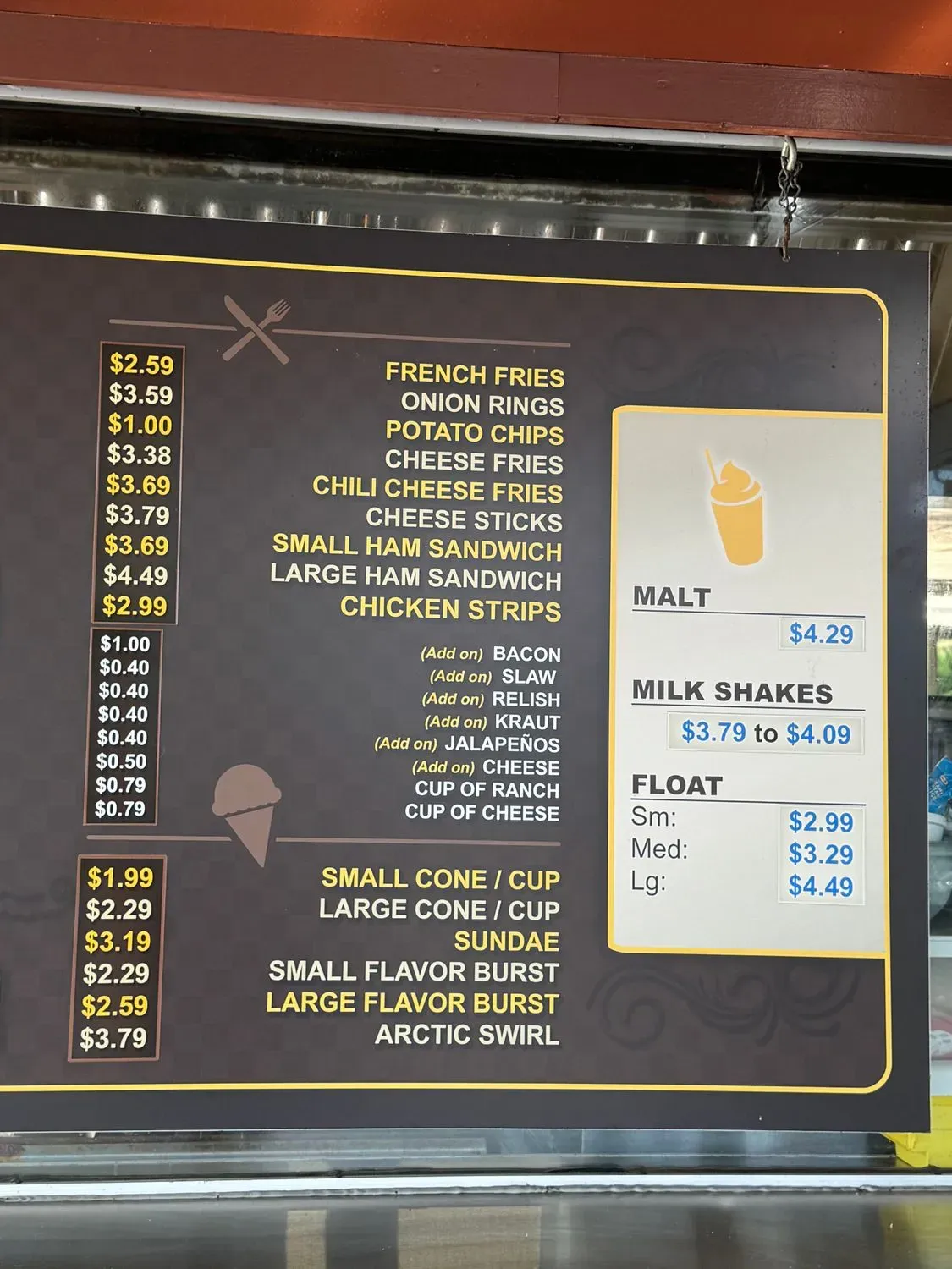 Frostop Drive-In Menu - Updated October 2025