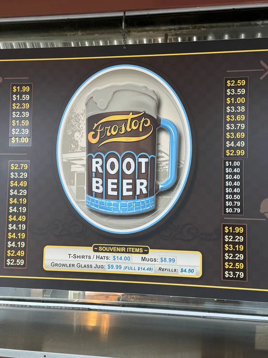 Frostop Drive-In Menu - Updated October 2025