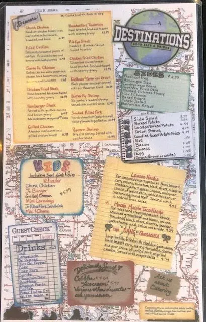 Destinations Menu - Updated October 2025
