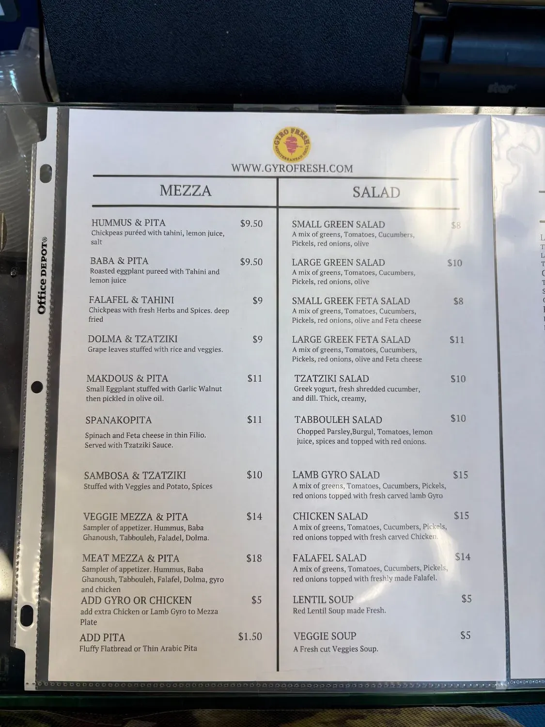 Menu 3