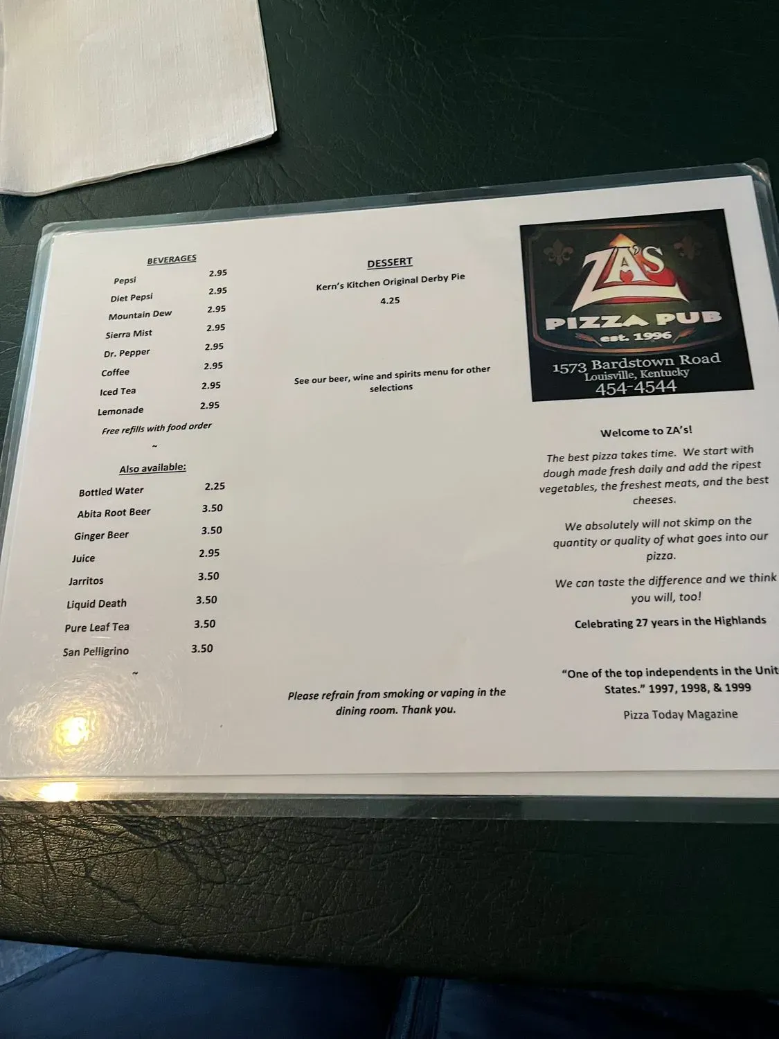 Menu 5