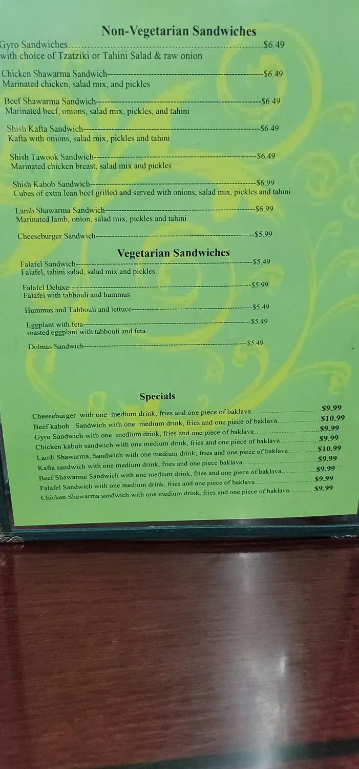 Menu 5