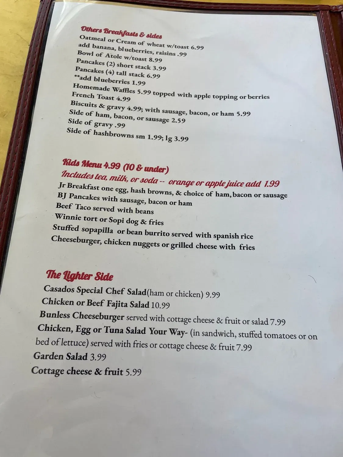 Menu 1