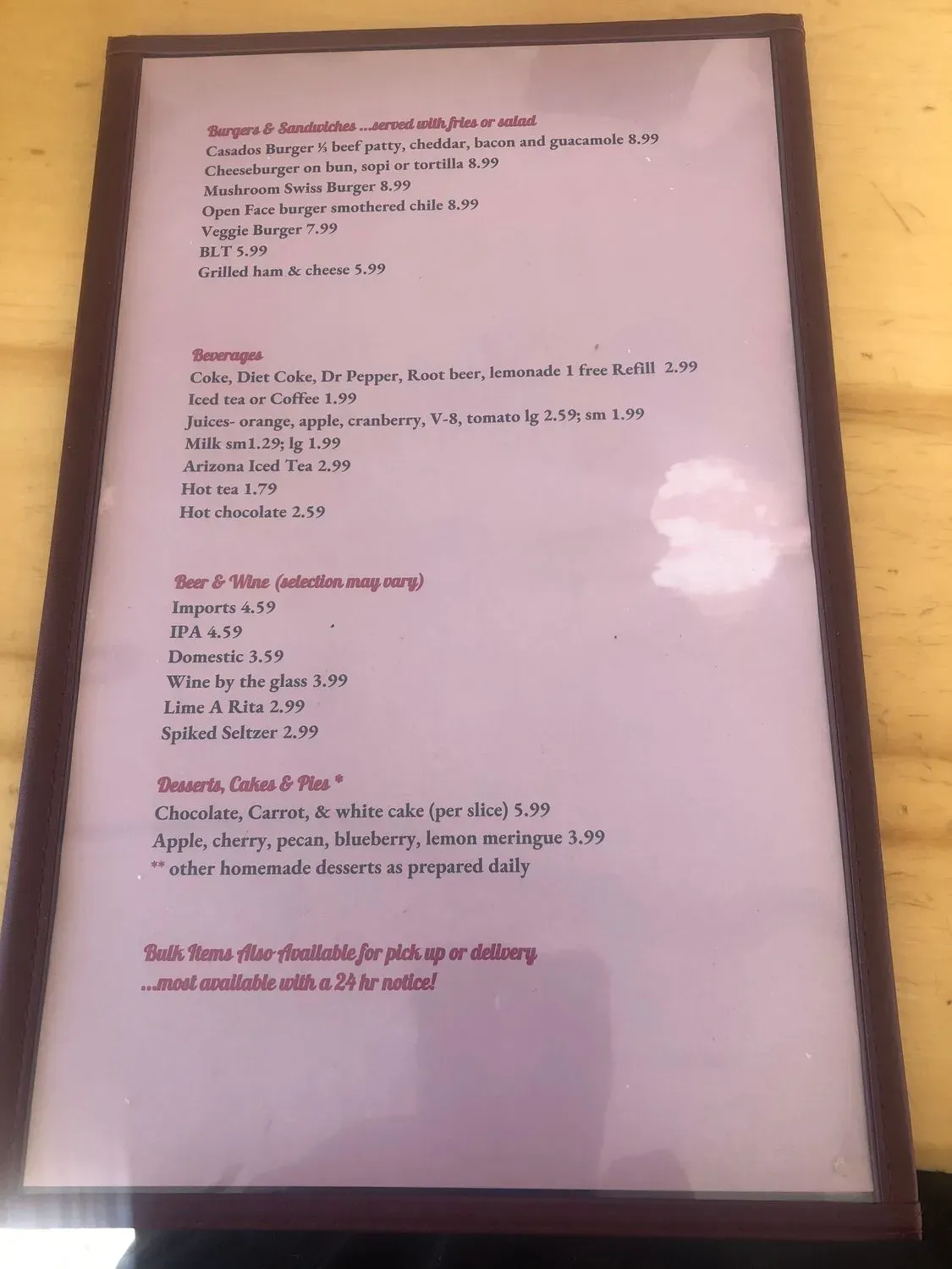 Menu 5