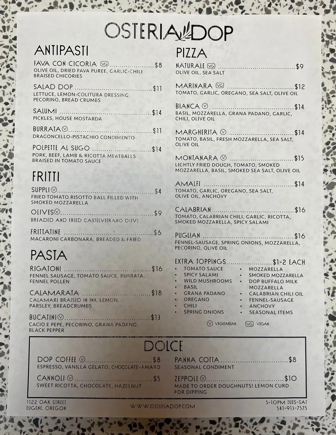 Menu 1