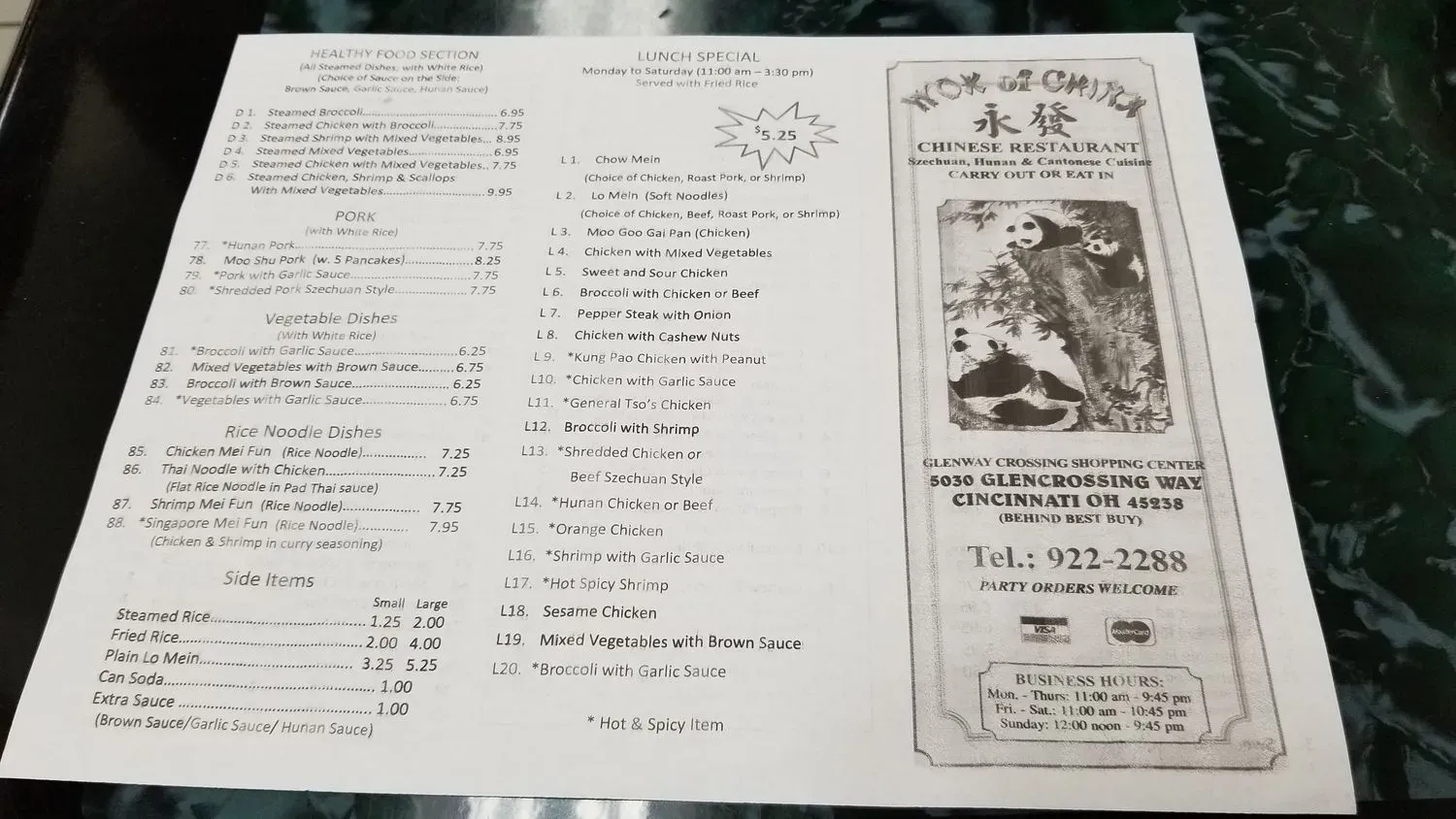 Menu 2