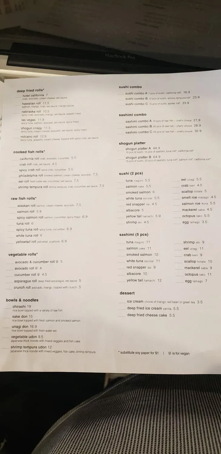 Menu 4