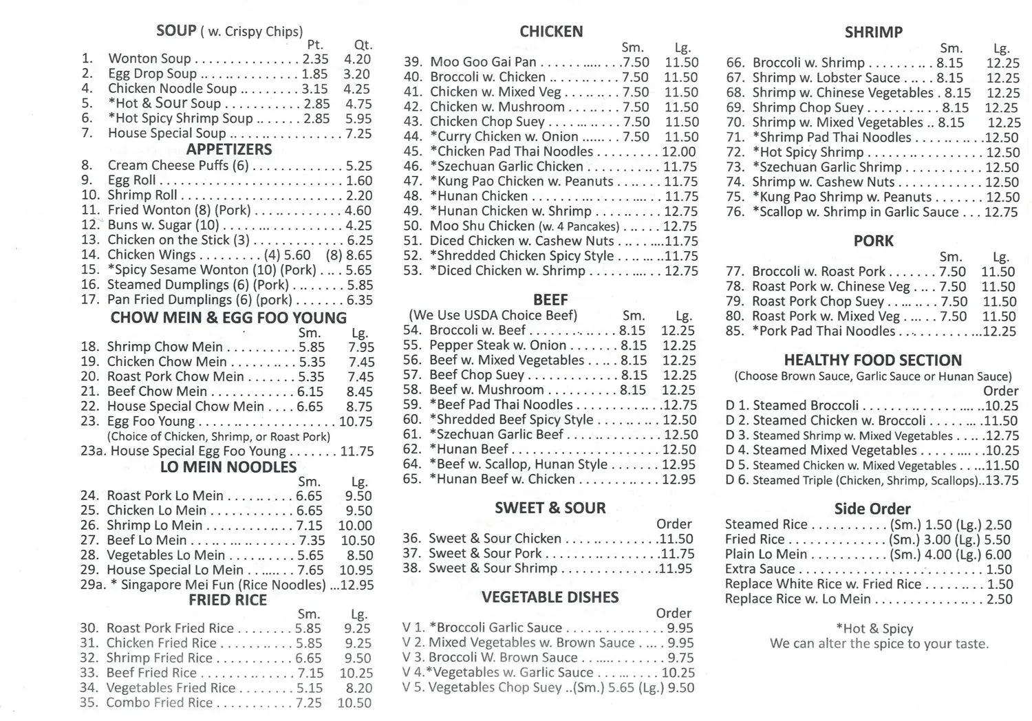 Menu 1